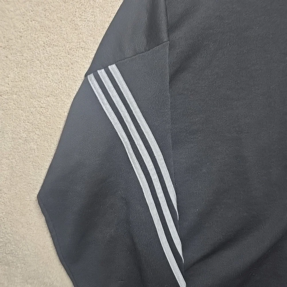 Retro Adidas USA Black Sweatshirt Mens XL Three Stripe Crewneck Athleisure‎